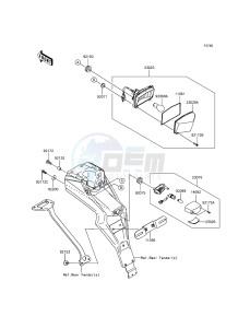 KLX125 KLX125CDS XX (EU ME A(FRICA) drawing Taillight(s)