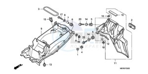 CBF600N9 UK - (E / MKH) drawing REAR FENDER