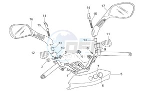 Leonardo 125-150 drawing Handlebar