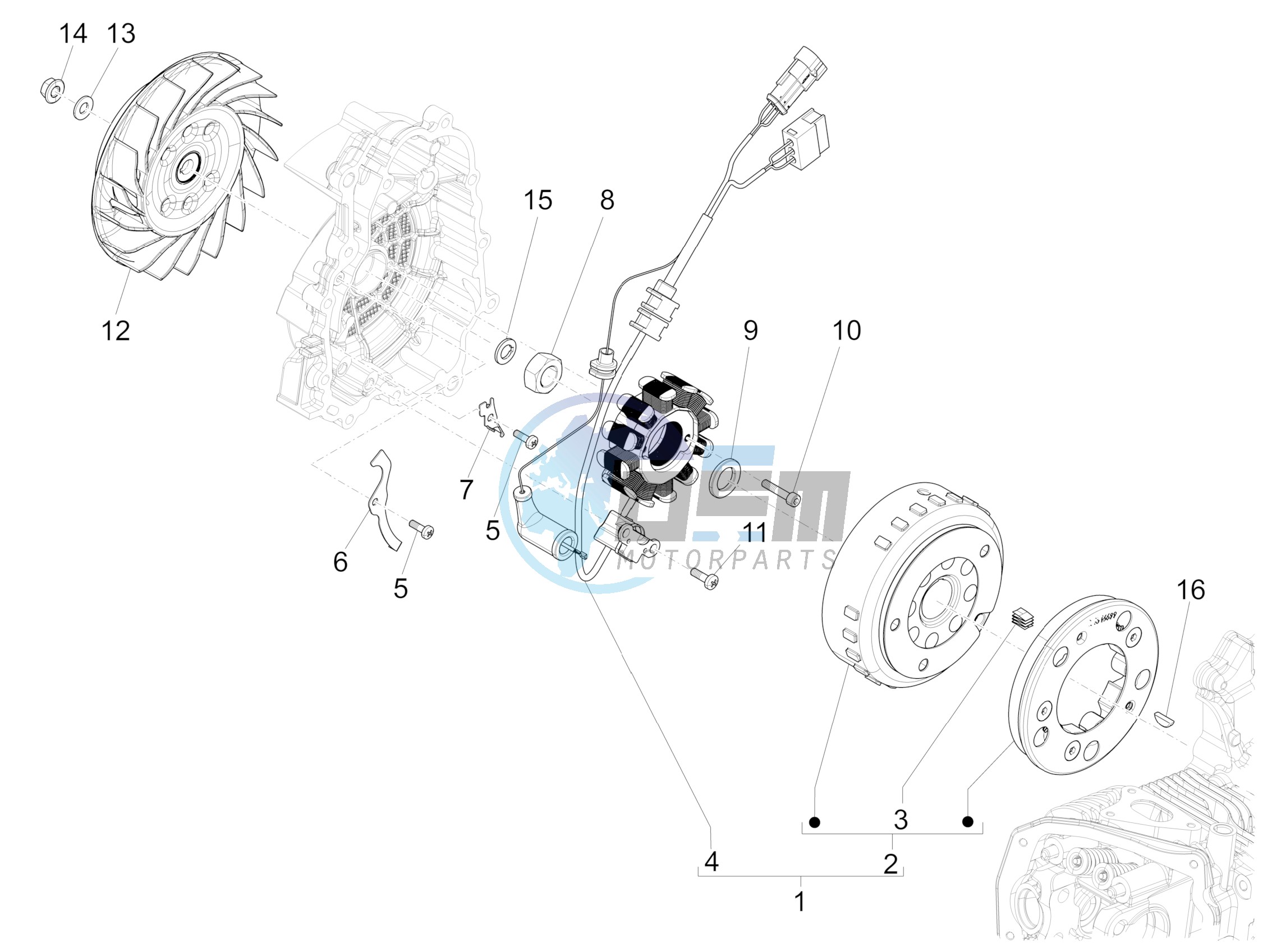 Flywheel magneto