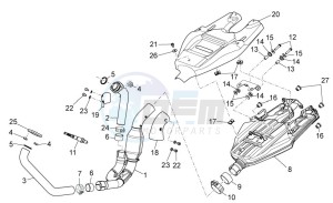 Dorsoduro 750 ABS USA-CND (NAFTA) (CND, USA) drawing Exhaust unit