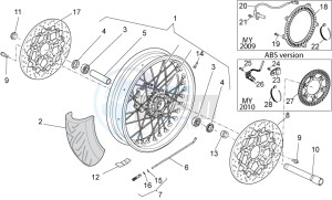 Stelvio 1200 - NTX - ABS 1200 drawing Front wheel