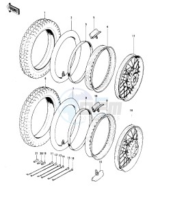 F11 (-A) 250 drawing WHEELS_TIRES -- 73-75 F11_F11-A_F11-B- -