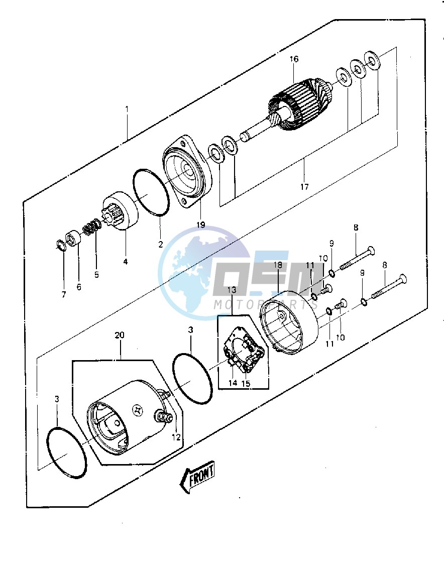 STARTER MOTOR -- 84-86 JS440-A8_A9_A10- -