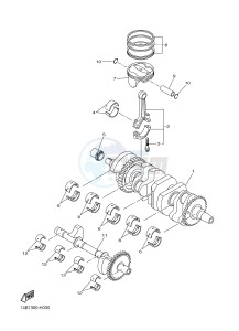 YZF-R1D 1000 (1KBV) drawing CRANKSHAFT & PISTON