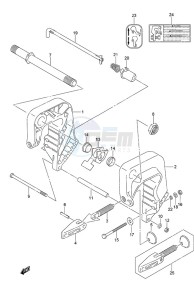 DF 9.9B drawing Clamp Bracket Remote Control