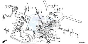 NC750XE NC750X Europe Direct - (ED) drawing HANDLE PIPE/ TOP BRIDGE