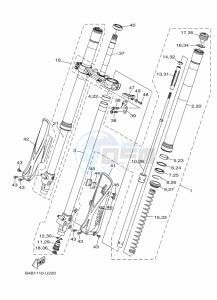 YZ85LW (B0G4) drawing FRONT FORK