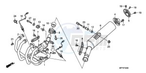 CB1300S9 Australia - (U / BCT MME TWO TY2) drawing EXHAUST MUFFLER