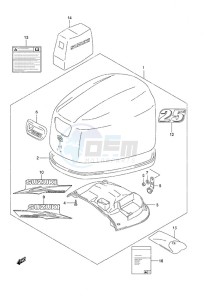 DF 25 V-Twin drawing Engine Cover