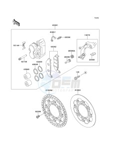 KX 125 L [KX125] (L2) [KX125] drawing FRONT BRAKE