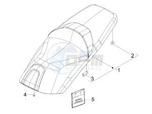 X7 125 ie Euro 3 drawing Saddle seats - Tool roll