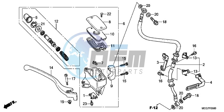 FRONT BRAKE MASTER CYLINDER (VT750C2B/C/CA)