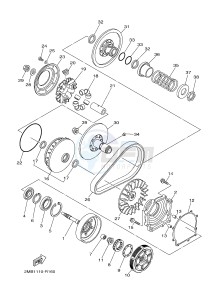 YXE700E YXE70WPHG WOLVERINE R-SPEC EPS HUNTER (2MB7) drawing CLUTCH