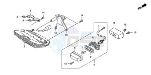 CB1300SA CB1300SUPERBOLD'OR drawing TAILLIGHT