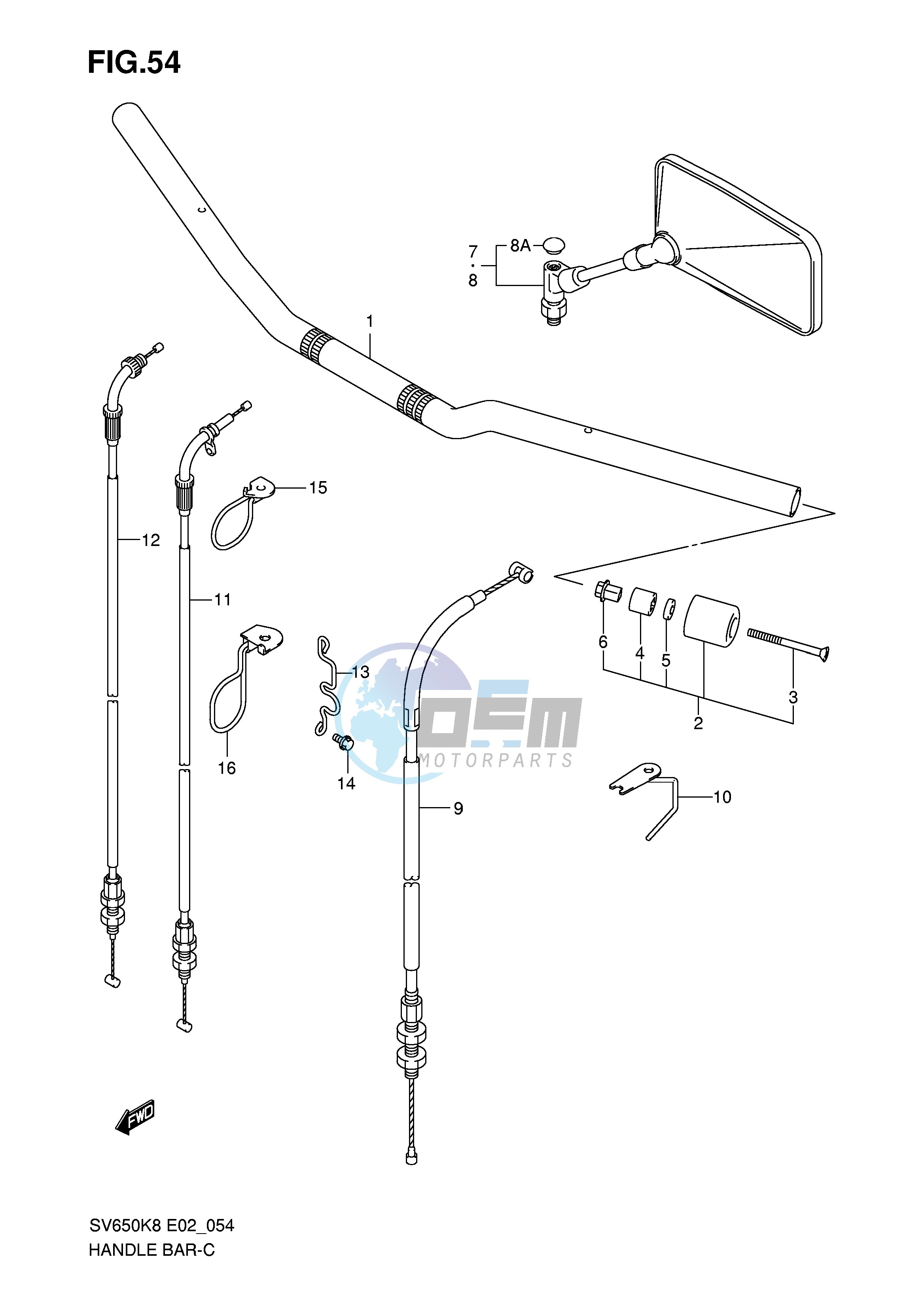 HANDLEBAR (WITHOUT COWLING)