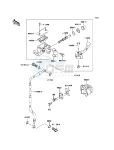 KX65 KX65ADF EU drawing Front Master Cylinder