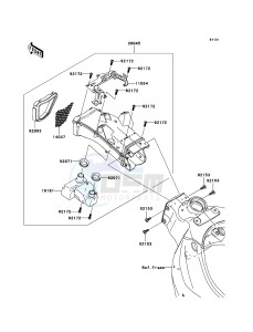 NINJA_ZX-6R ZX600P8F FR GB XX (EU ME A(FRICA) drawing Air Duct