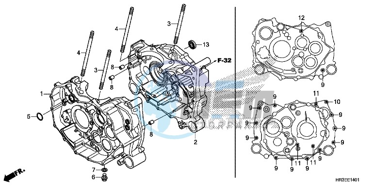 CRANKCASE (TRX420FE1/FM1/FM2/TE1/TM1)