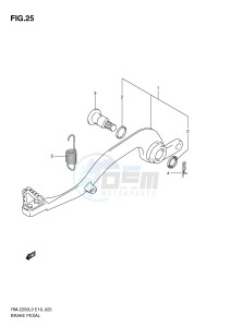 RM-Z250 (E19) drawing BRAKE PEDAL