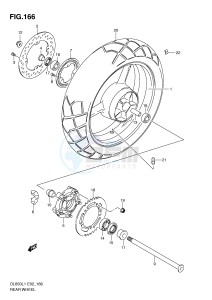 DL650 (E2) V-Strom drawing REAR WHEEL (DL650AL1 E24)