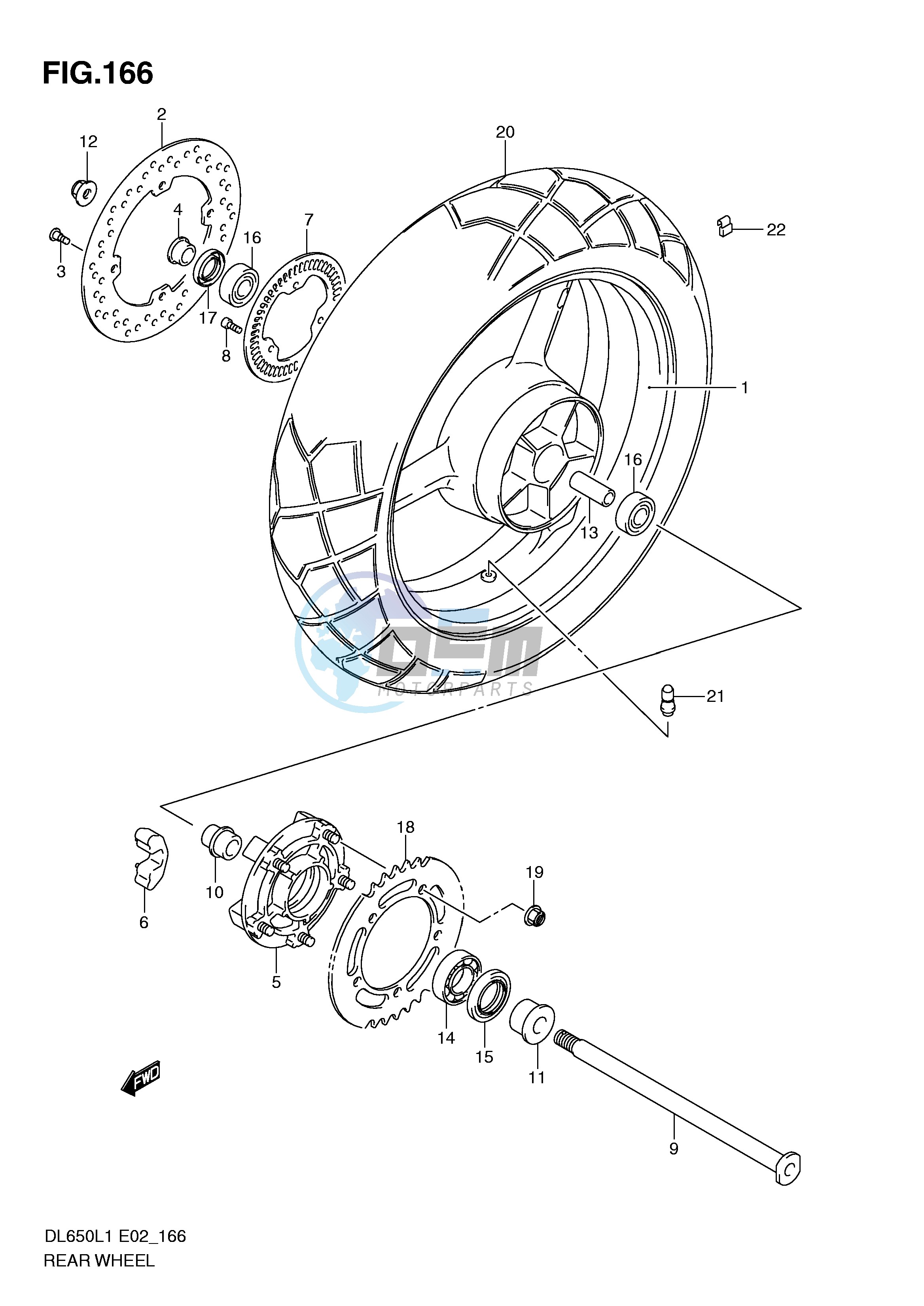 REAR WHEEL (DL650AL1 E24)