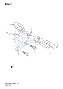 DR-Z250 (E28-E33) drawing FOOTREST