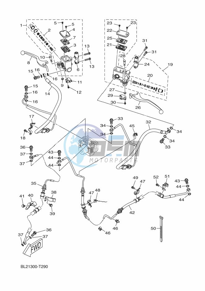 M. CYLINDER FOR DISK BRAKE