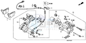 CBR600RA9 Australia - (U / ABS MME) drawing REAR BRAKE CALIPER (CBR600RA)