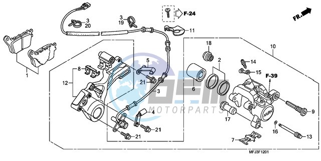 REAR BRAKE CALIPER (CBR600RA)