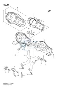 GSF650 (E21) Bandit drawing SPEEDOMETER (GSF650AL1 E21)