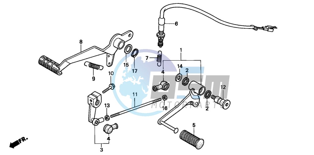 BRAKE PEDAL/ CHANGE PEDAL