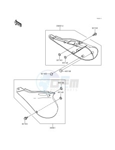 KX 125 L [KX125] (L1) [KX125] drawing SIDE COVERS