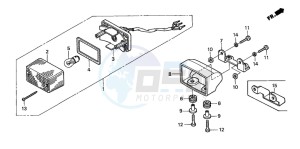 VT750DC SHADOW drawing TAILLIGHT