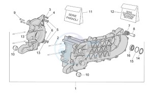 Mojito 50 Custom eng. Piaggio drawing Crankcase