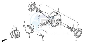 SH125S drawing CRANKSHAFT/PISTON