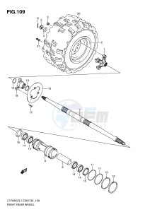 LT-R450 (E28-E33) drawing RIGHT REAR WHEEL (LT-R450L1 E28)