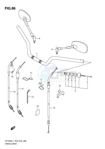 SFV650 (E3-E28) Gladius drawing HANDLEBAR (SFV650L1 E28)