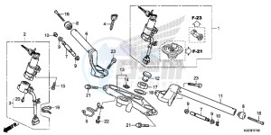 CBR300RF CBR300R Europe Direct - (ED) drawing HANDLE PIPE/ TOP BRIDGE