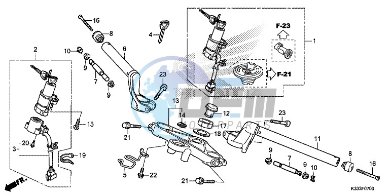 HANDLE PIPE/ TOP BRIDGE