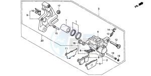 NSR75 drawing REAR BRAKE CALIPER