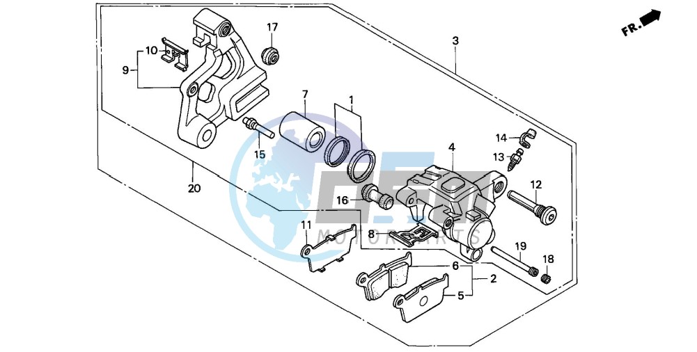 REAR BRAKE CALIPER