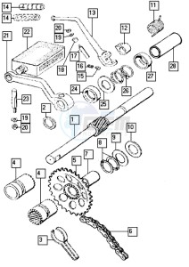 SPORT-R_K3-K4 50 K3-K4 drawing Starter mechanism-kick start