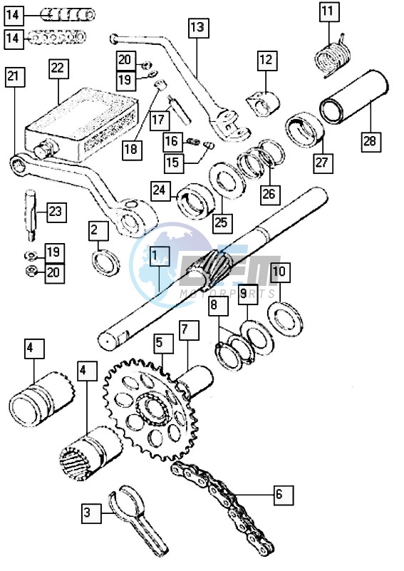 Starter mechanism-kick start