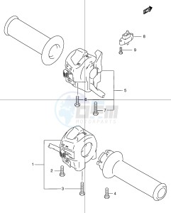 GSF600 (E2) Bandit drawing HANDLE SWITCH (GSF600Y UY K1 K2 UK1 UK2)