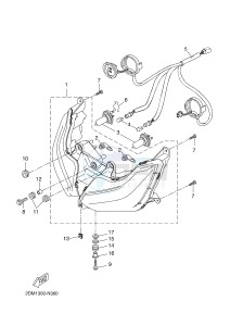 YPR250RA XMAX 250 ABS EVOLIS 250 ABS (2DLA 2DLA) drawing HEADLIGHT