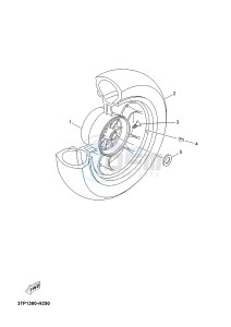 YP250R X-MAX 250 X-MAX 250 (1YS9 1YS9 1YS9) drawing REAR WHEEL