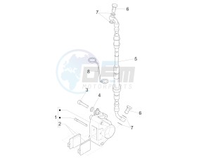 Liberty 50 4T Delivery 2012-14 drawing Brakes pipes - Calipers