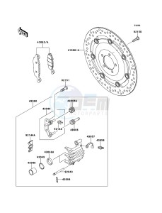 W800 EJ800ABF GB XX (EU ME A(FRICA) drawing Front Brake