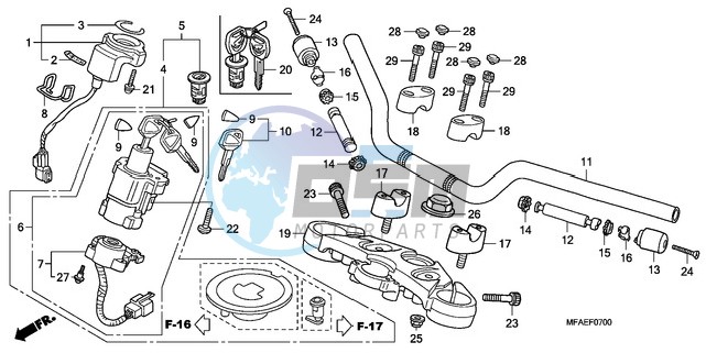 HANDLE PIPE/TOP BRIDGE